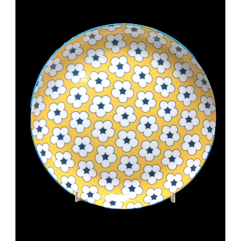 Christopher Vine Yellow Cotton Bud Salad/Dessert Plate